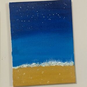 Blue and Gold Canvas Art